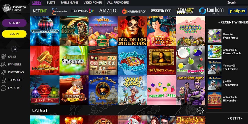Odkryj Świat Gier w BonanzaGame Casino